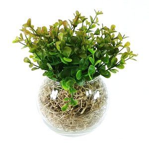 Glass Bowl Vase with Faux Greenery Handcrafted by Collins Creek Collections